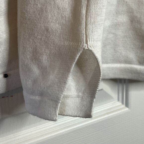 Quaker Factory Halloween Sweater White W/ Orange and Black Embellishments Sz L - Picture 10 of 11